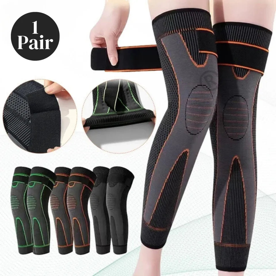 Warm Knee Support Brace with Adjustable Strap (Pair) – Compression Sleeve for Running, Gym & Arthritis Relief