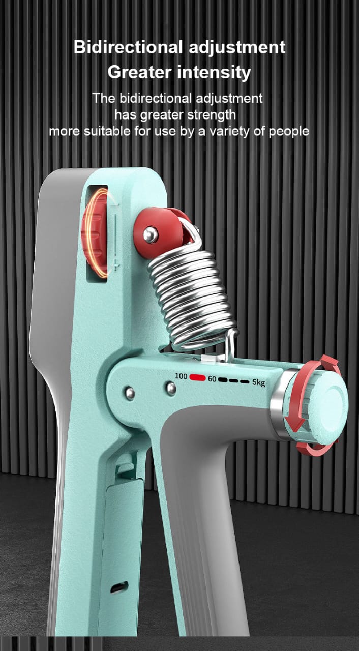 Heavy Duty 100kg Hand Gripper V4| Adjustable Grip Strength Trainer with Digital Display & Type-C Charging Ali Sports