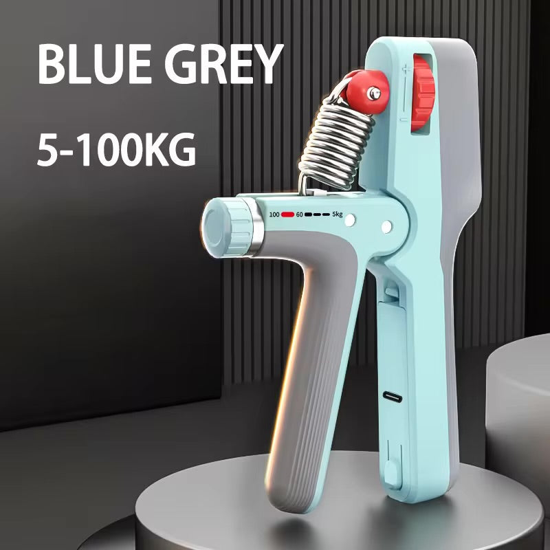 Heavy Duty 100kg Hand Gripper V4| Adjustable Grip Strength Trainer with Digital Display & Type-C Charging Ali Sports