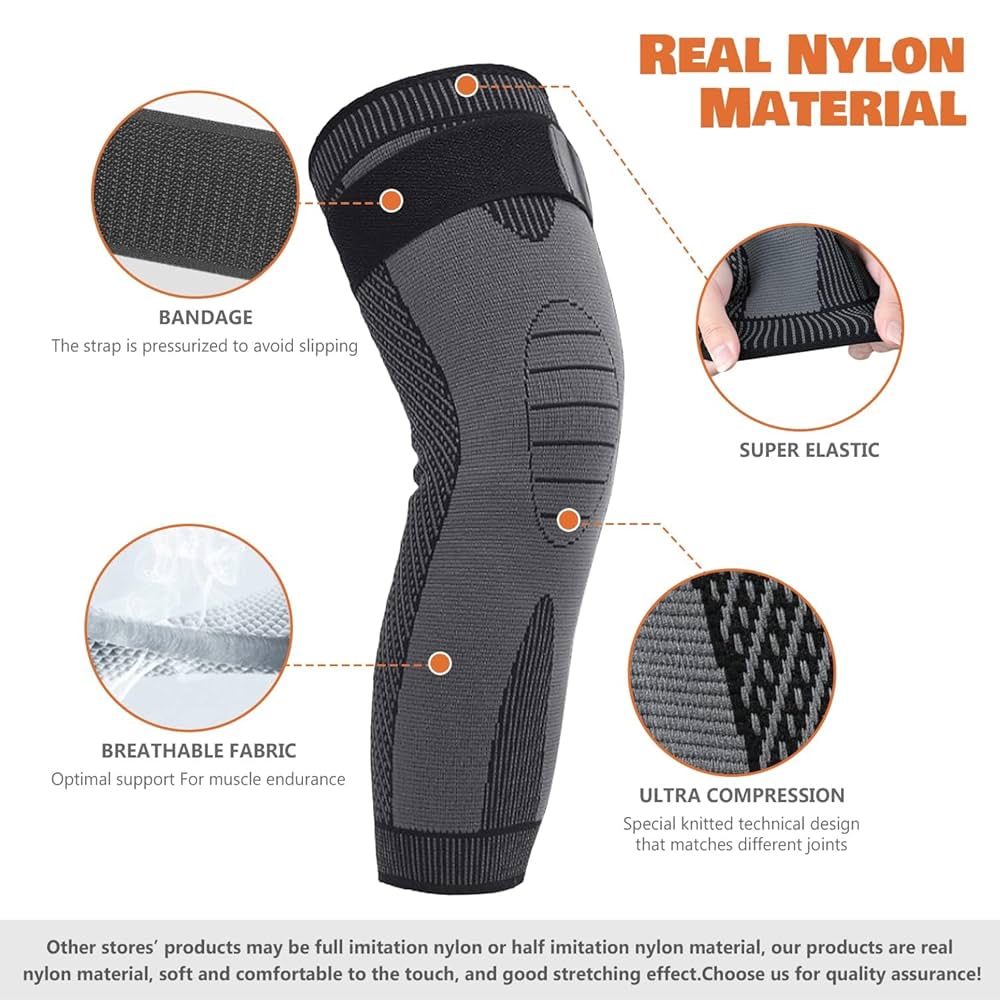 Warm Knee Support Brace with Adjustable Strap (Pair) – Compression Sleeve for Running, Gym & Arthritis Relief
