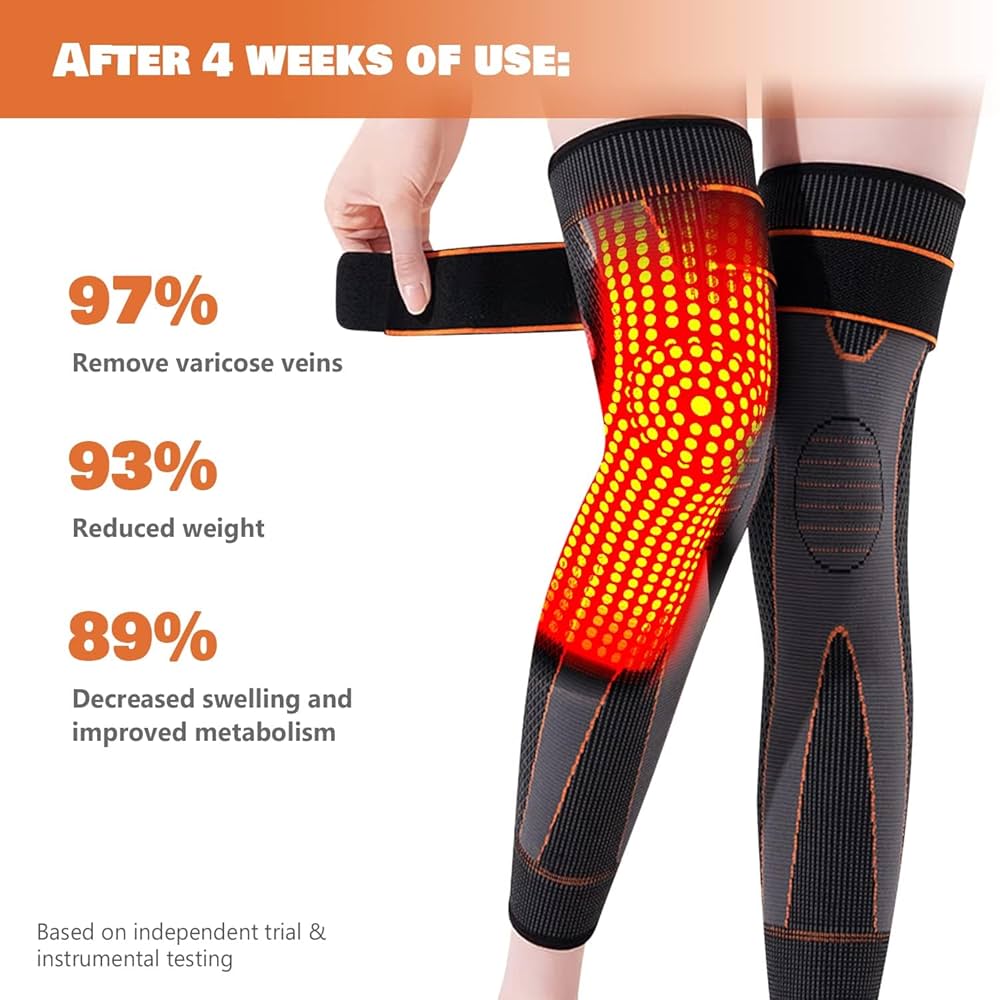 Warm Knee Support Brace with Adjustable Strap (Pair) – Compression Sleeve for Running, Gym & Arthritis Relief