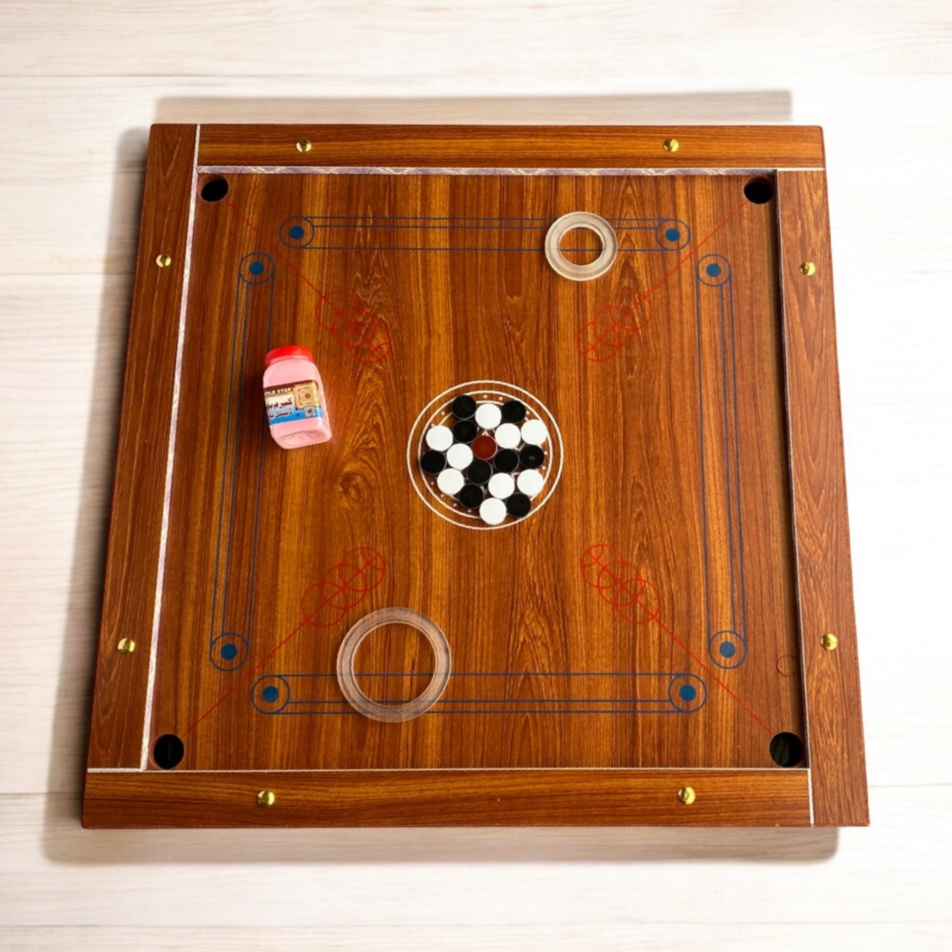 Carrom Board Bundle – Complete Set with Coins, Striker & Powder Ali Sports