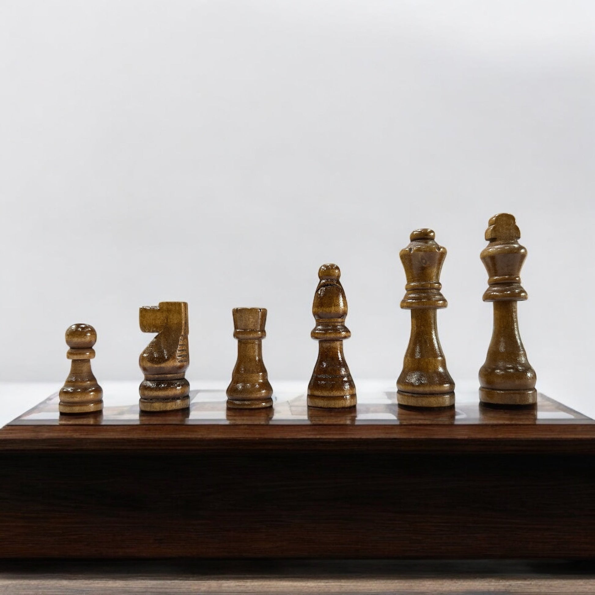 Wooden Chess Pieces Complete Set Ali Sports