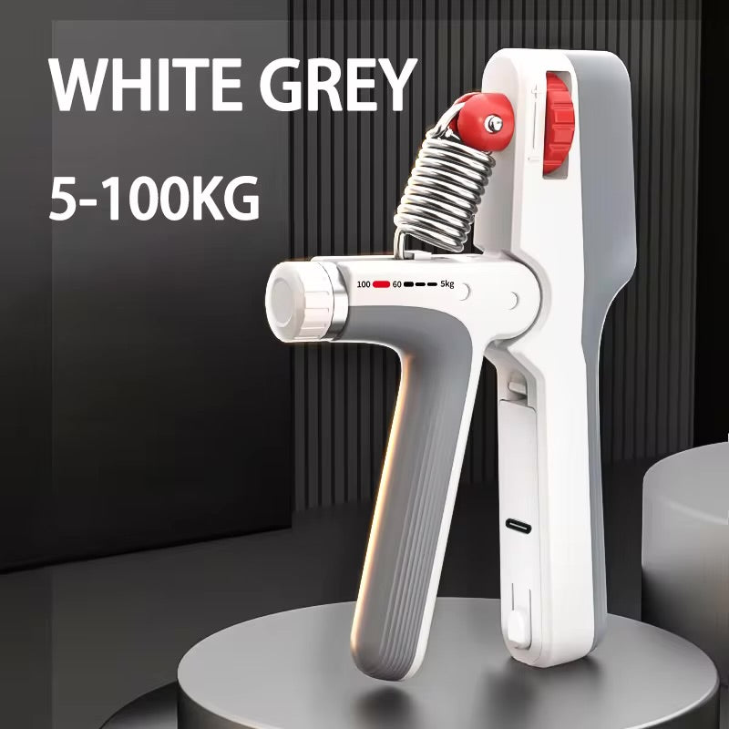 Heavy Duty 100kg Hand Gripper V4| Adjustable Grip Strength Trainer with Digital Display & Type-C Charging Ali Sports