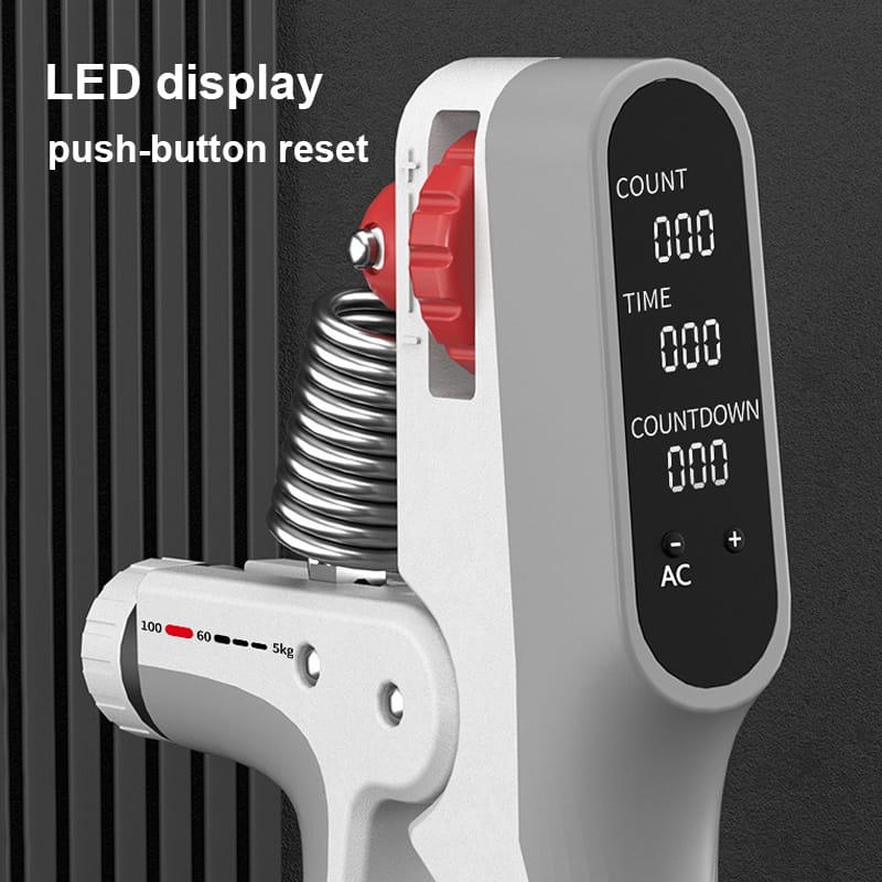 Heavy Duty 100kg Hand Gripper V4| Adjustable Grip Strength Trainer with Digital Display & Type-C Charging Ali Sports