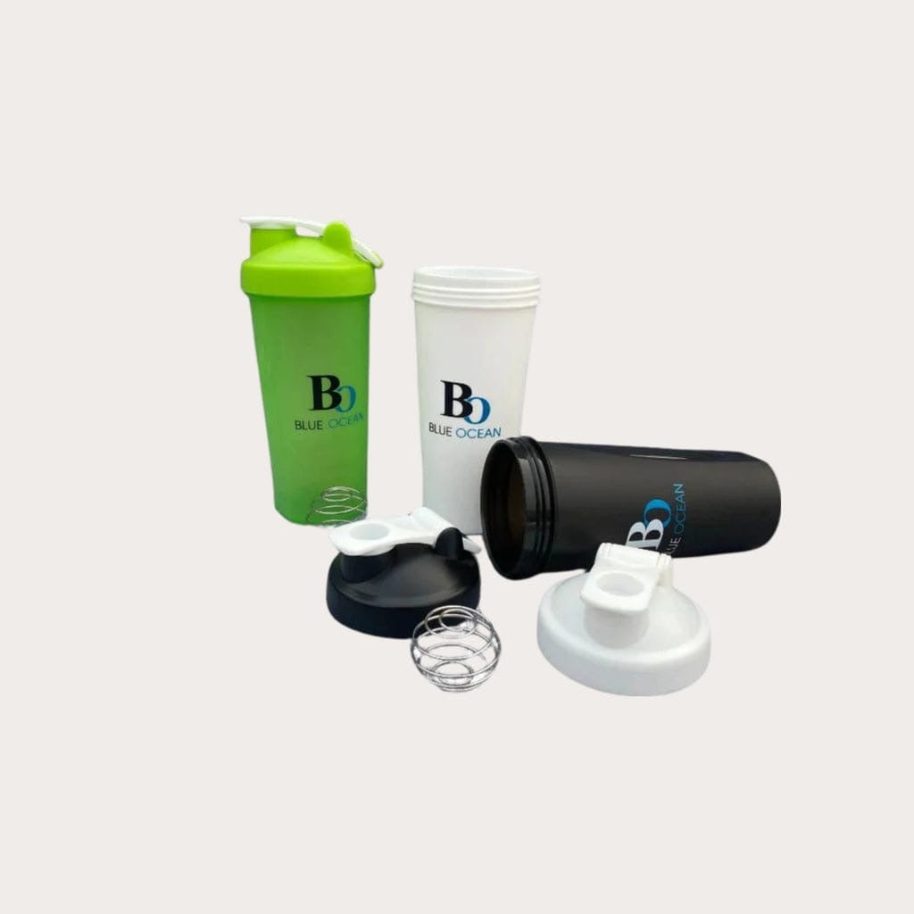 Blue Ocean Protein Shaker Water Bottle 600ml Blue Ocean