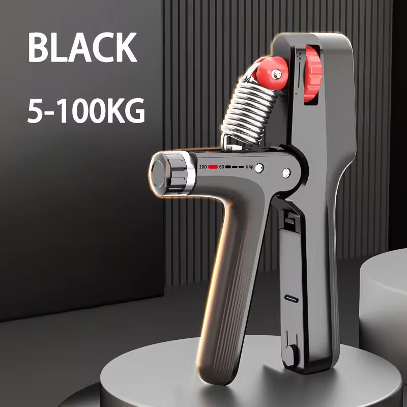 Heavy Duty 100kg Hand Gripper V4| Adjustable Grip Strength Trainer with Digital Display & Type-C Charging Ali Sports
