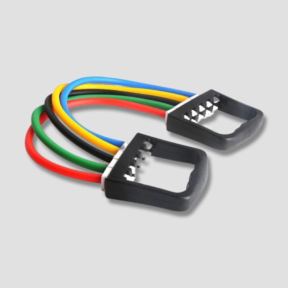 Chest Expander with Rubber Resistance Ropes - Ali Sports