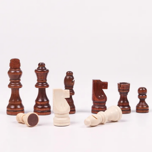 Wooden Chess Pieces Complete Set Ali Sports