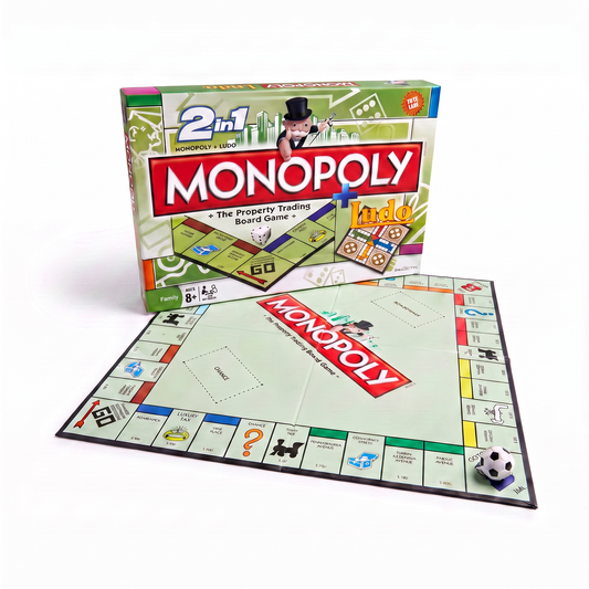Monopoly+Ludo 2 in 1 Board Game Ali Sports