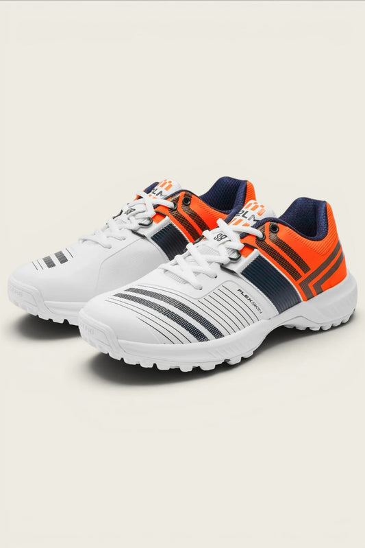 SOLM8 S8 3.0 Cricket Shoes - White / Orange SOLM8