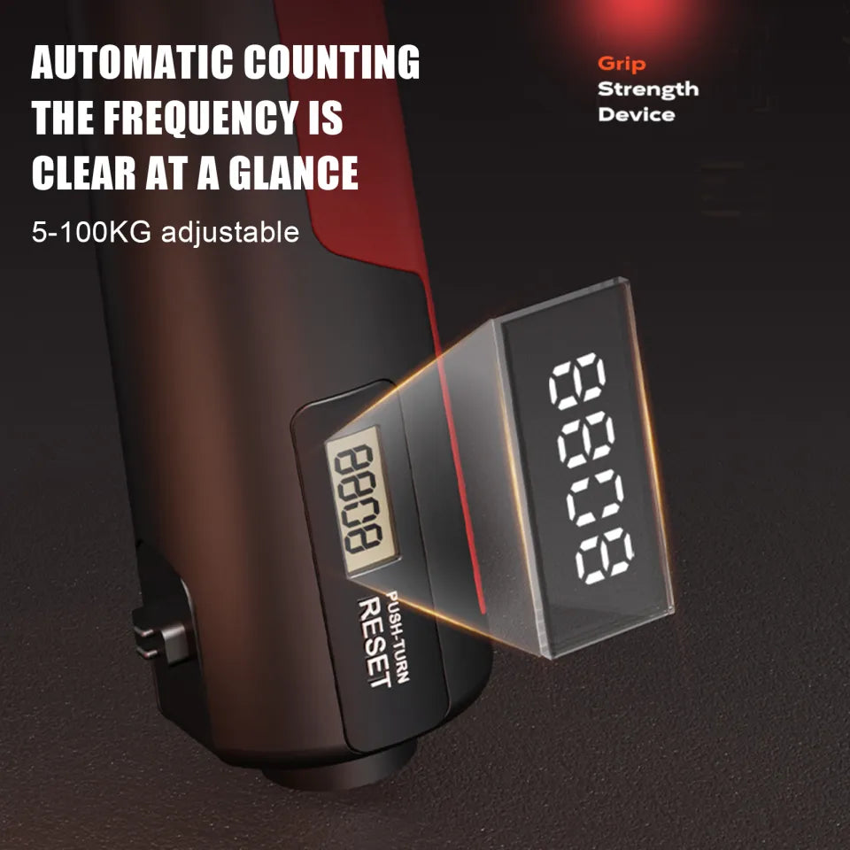 Hand Gripper Adjustable 5-100kg with Digital Counter V3 - Ali Sports