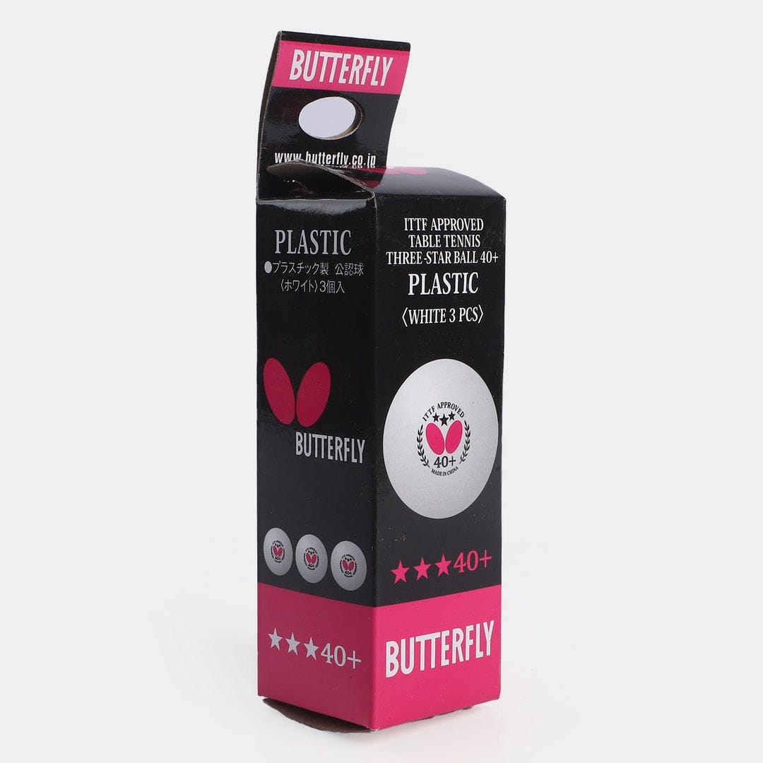 Butterfly 3 Star 40+ Table Tennis Ball (Pack of 3) Butterfly