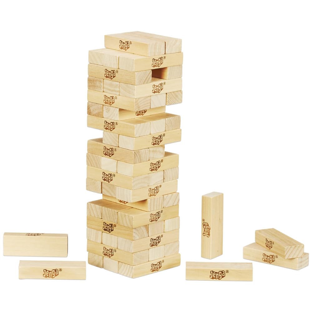 Jenga Classic Stacking Tower Game – Made with Genuine Hardwood Blocks Ali Sports
