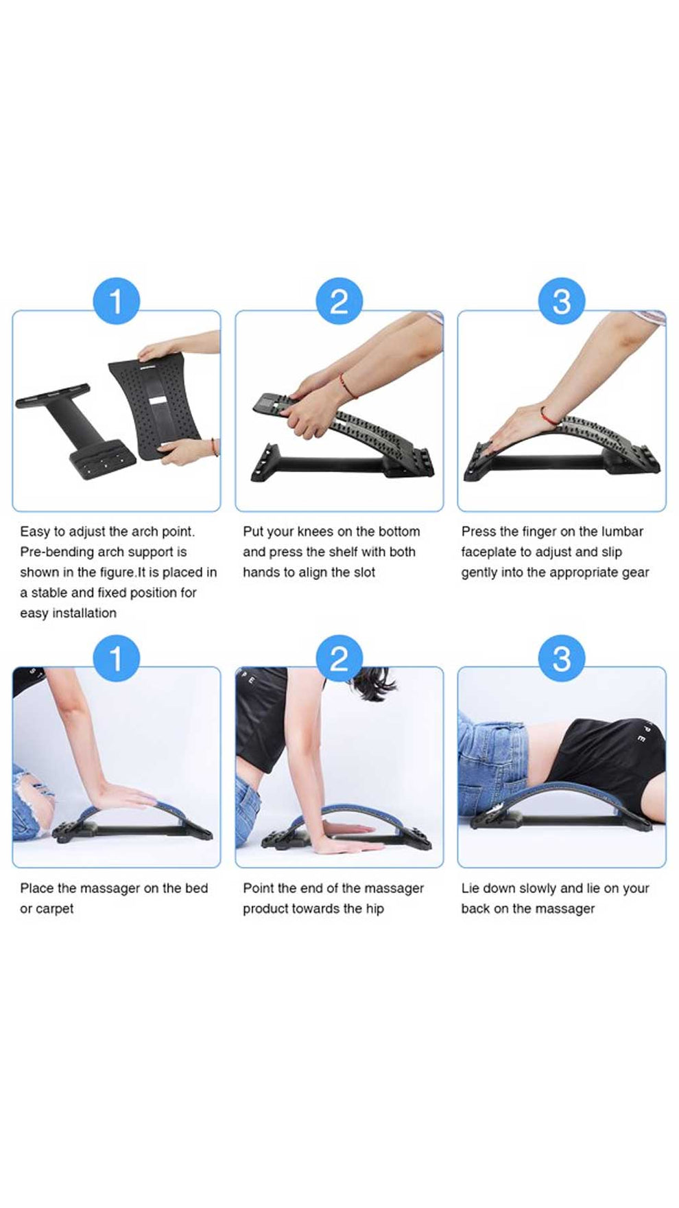 Back Support Lumber Back Pain Relief Stretching Device - Ali Sports