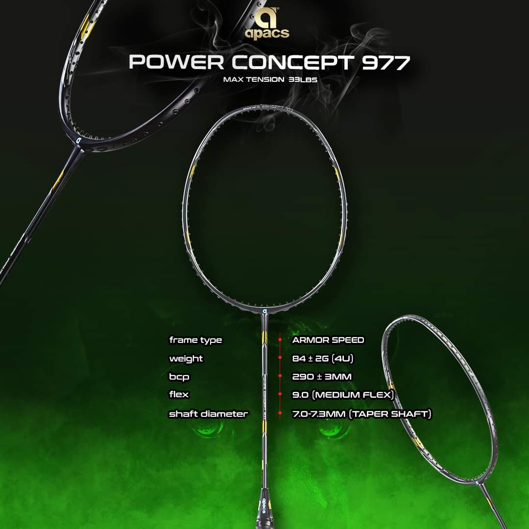 Apacs Power Concept 977 Badminton Racket - Ali Sports