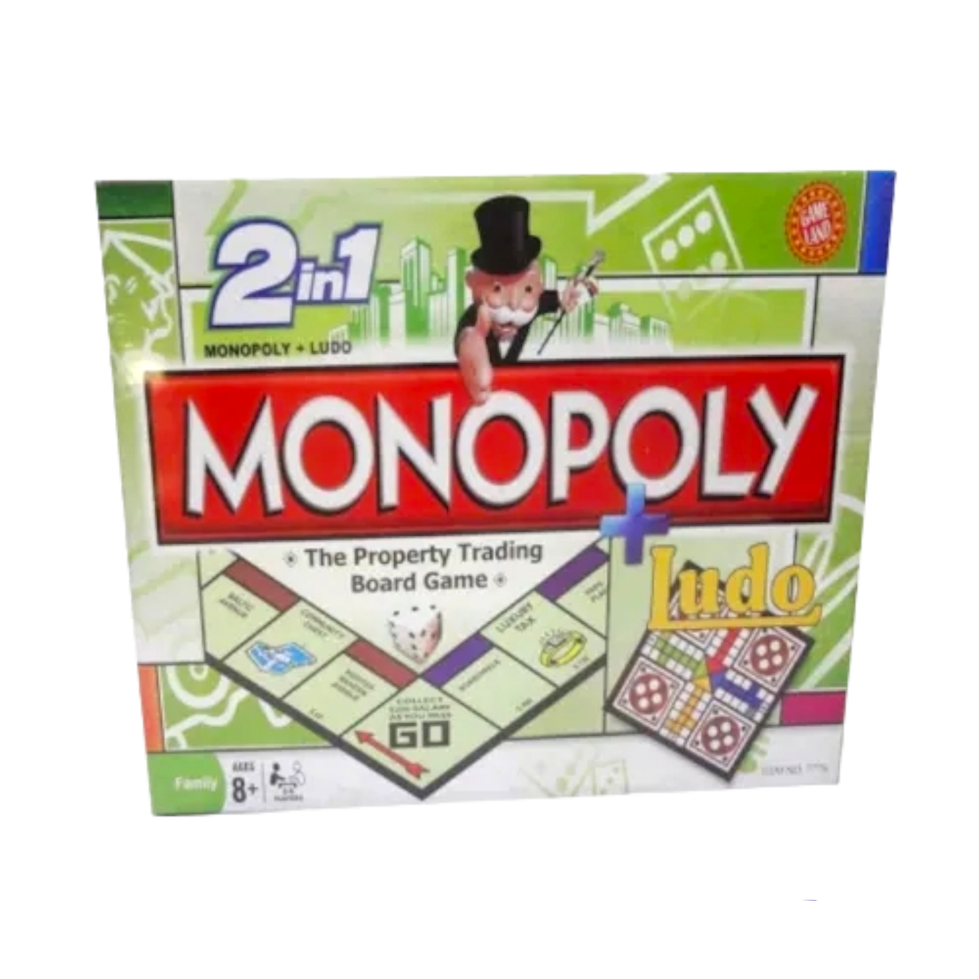 Monopoly+Ludo 2 in 1 Board Game - Ali Sports