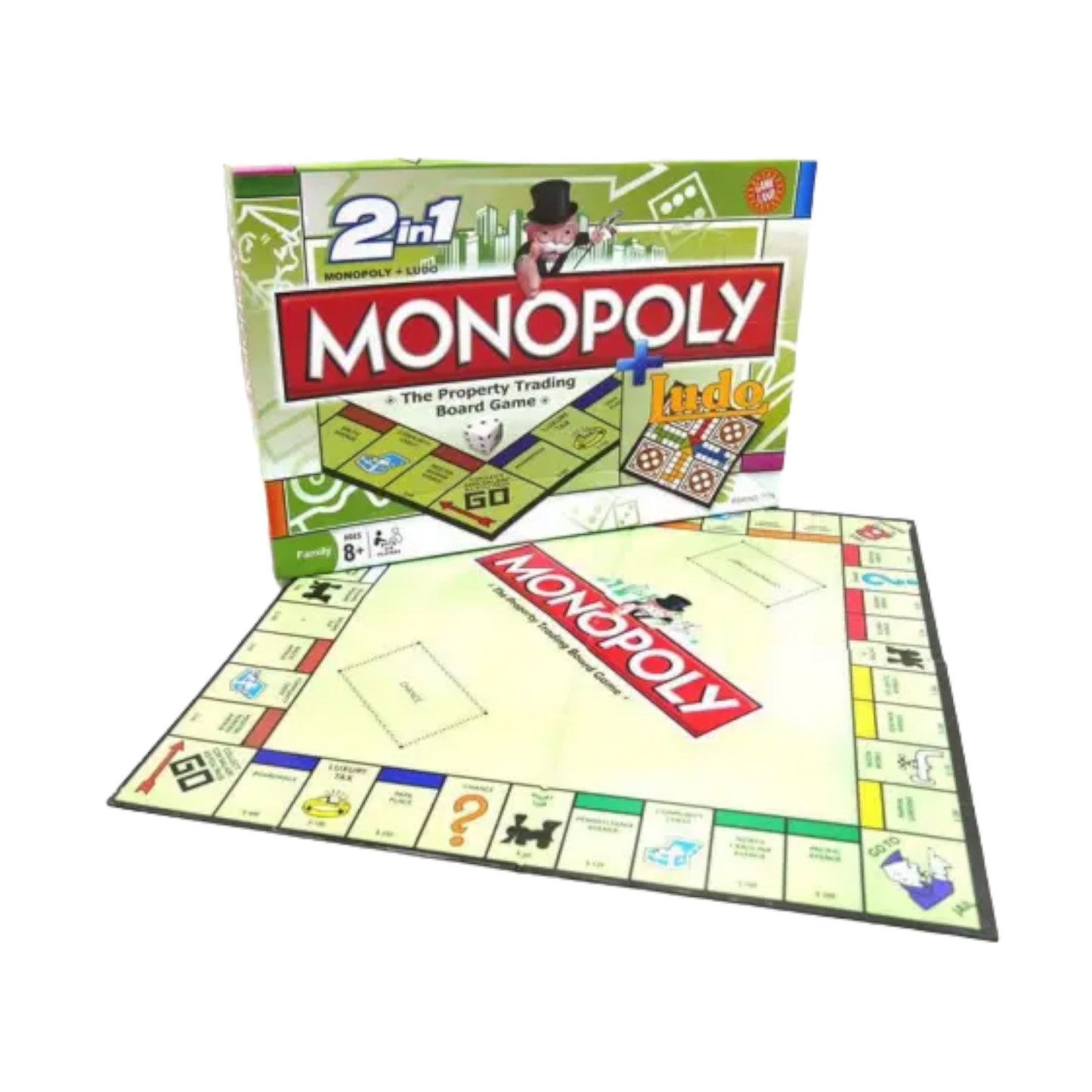 Monopoly+Ludo 2 in 1 Board Game - Ali Sports