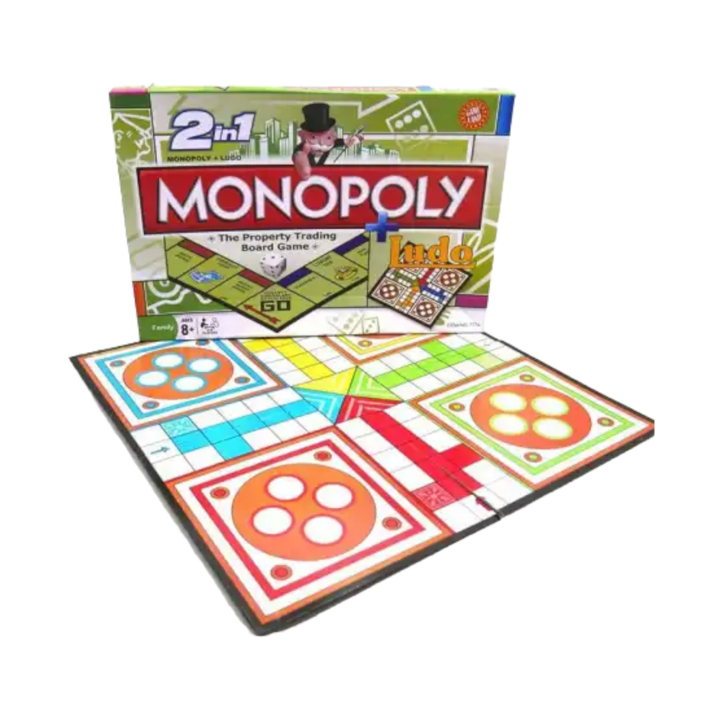 Monopoly+Ludo 2 in 1 Board Game - Ali Sports