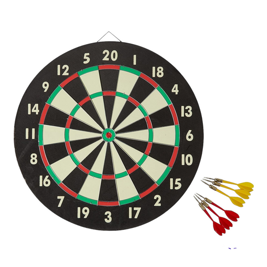 Dartboard Double Sided with Metallic Darts - Ali Sports