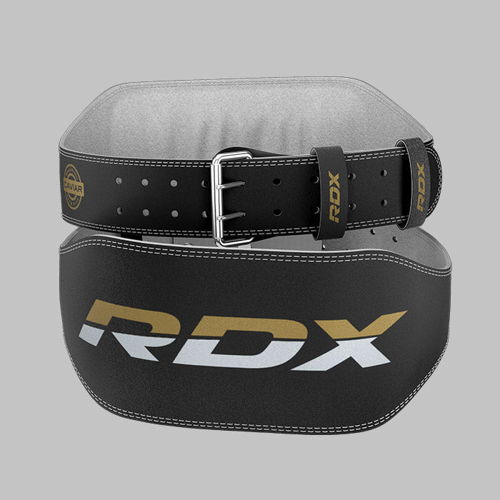 RDX 6 Inch Adjustable Leather Weight Lifting Gym Belt RDX