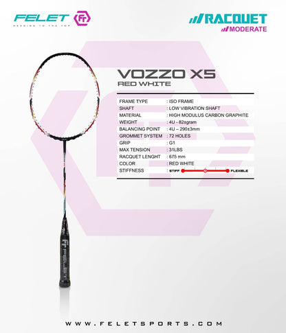 Felet VOZZO X5 Badminton Racket - Ali Sports