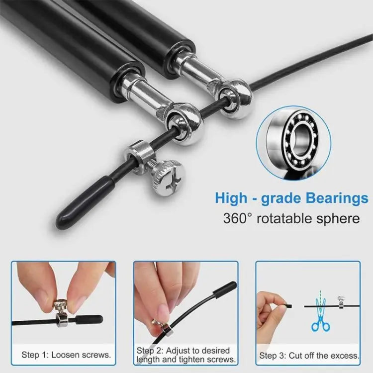 Speed Jump Rope Aluminum with Anti Slip Handles - Ali Sports