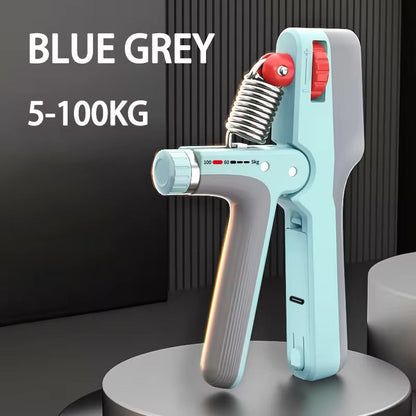 Heavy Duty 100kg Hand Gripper V4| Adjustable Grip Strength Trainer with Digital Display & Type-C Charging Ali Sports