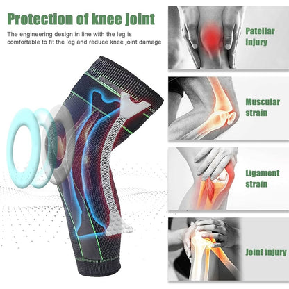 Warm Knee Support Brace with Adjustable Strap (Pair) – Compression Sleeve for Running, Gym & Arthritis Relief