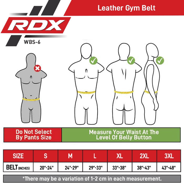 RDX 6 Inch Adjustable Leather Weight Lifting Gym Belt RDX