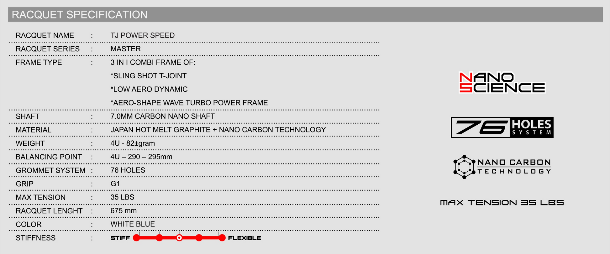 Felet TJ Power Speed Badminton Racket - Ali Sports
