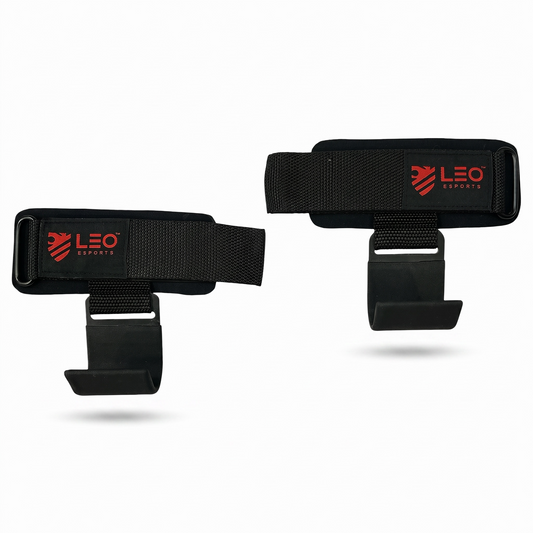Leo Weight Lifting Hook Grips – Heavy-Duty Wrist Straps for Strength Training & Gym LEO