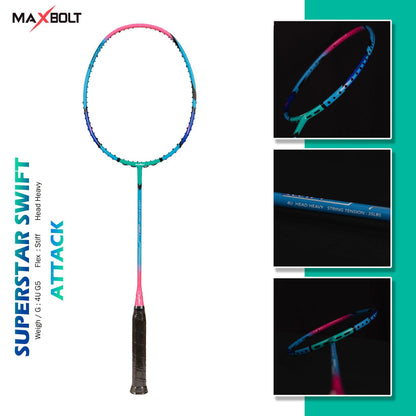 Maxbolt Superstar Swift Badminton Racket - Ali Sports