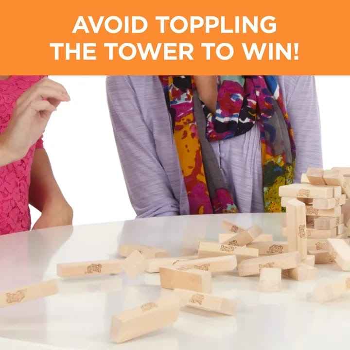 XL Jenga Wooden Tower Game – Giant Tumbling Stacking Blocks for Kids & Adults