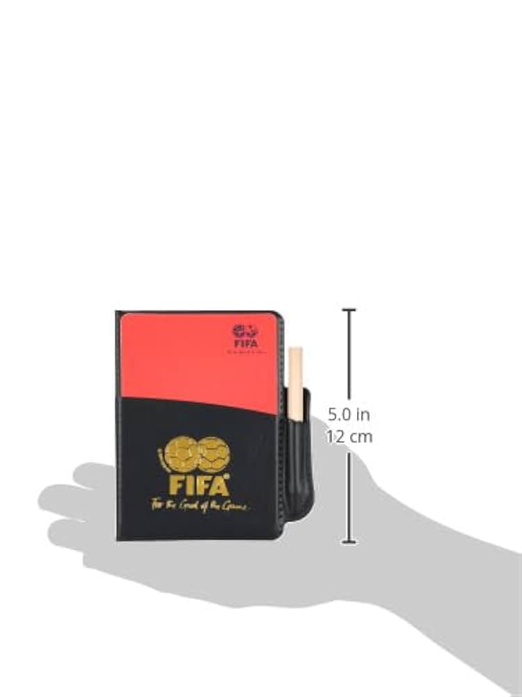 FIFA Referee Cards - Red & Yellow Cards with Pencil & Notes