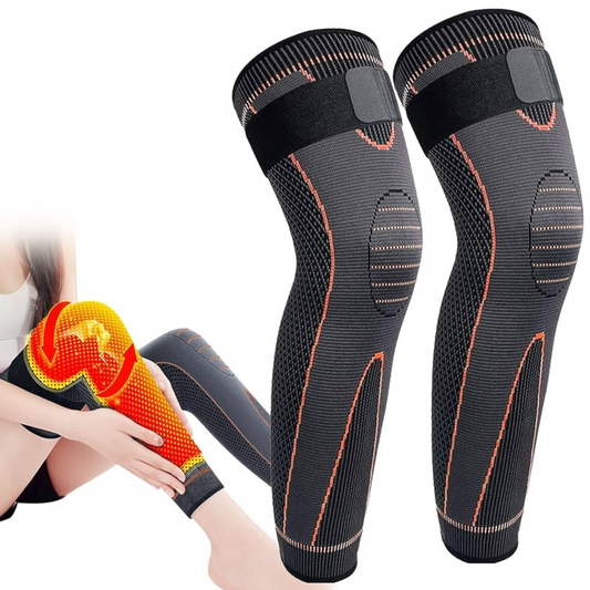 Warm Knee Support Brace with Adjustable Strap (Pair) – Compression Sleeve for Running, Gym & Arthritis Relief