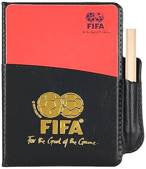 FIFA Referee Cards - Red & Yellow Cards with Pencil & Notes