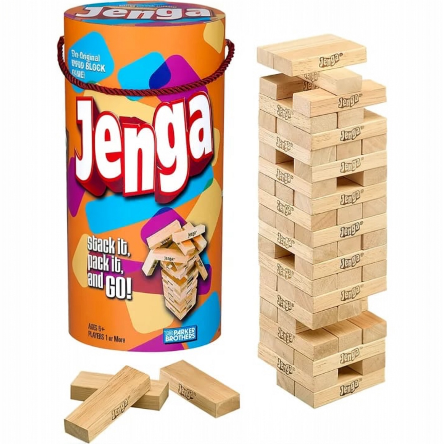 XL Jenga Wooden Tower Game – Giant Tumbling Stacking Blocks for Kids & Adults