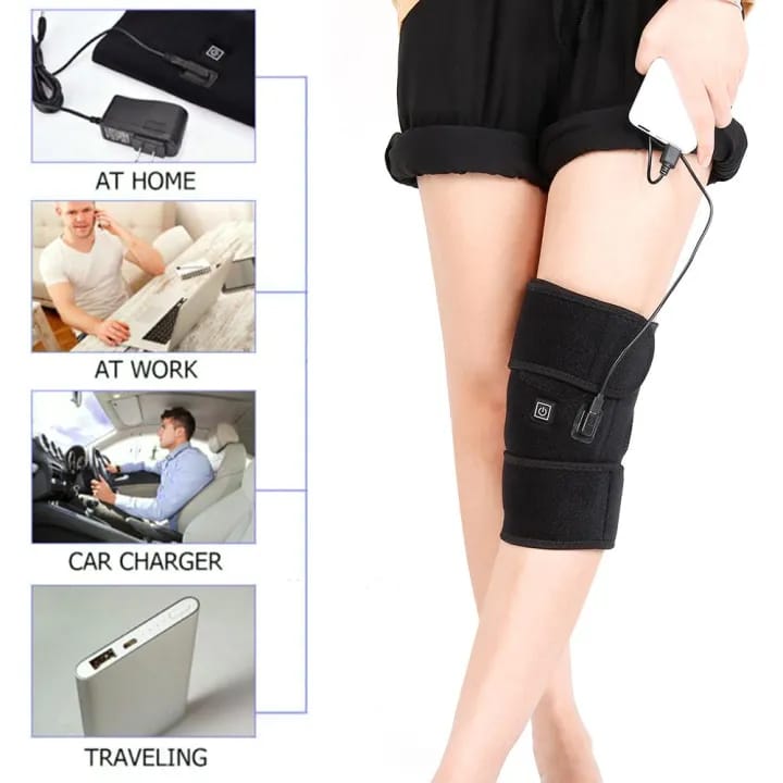 Electric Heated Knee Pad – Infrared Therapy Support Brace for Pain Relief & Joint Recovery - Ali Sports