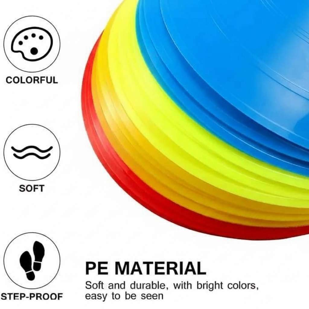 Agility Training Disc Marker Cones – Pack of 6