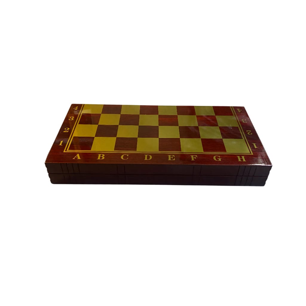 Wooden Chess Board & Checkers Set