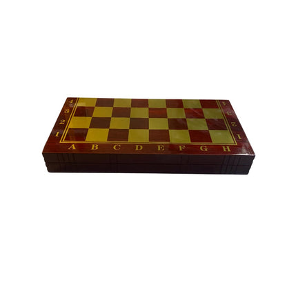 Wooden Chess Board & Checkers Set