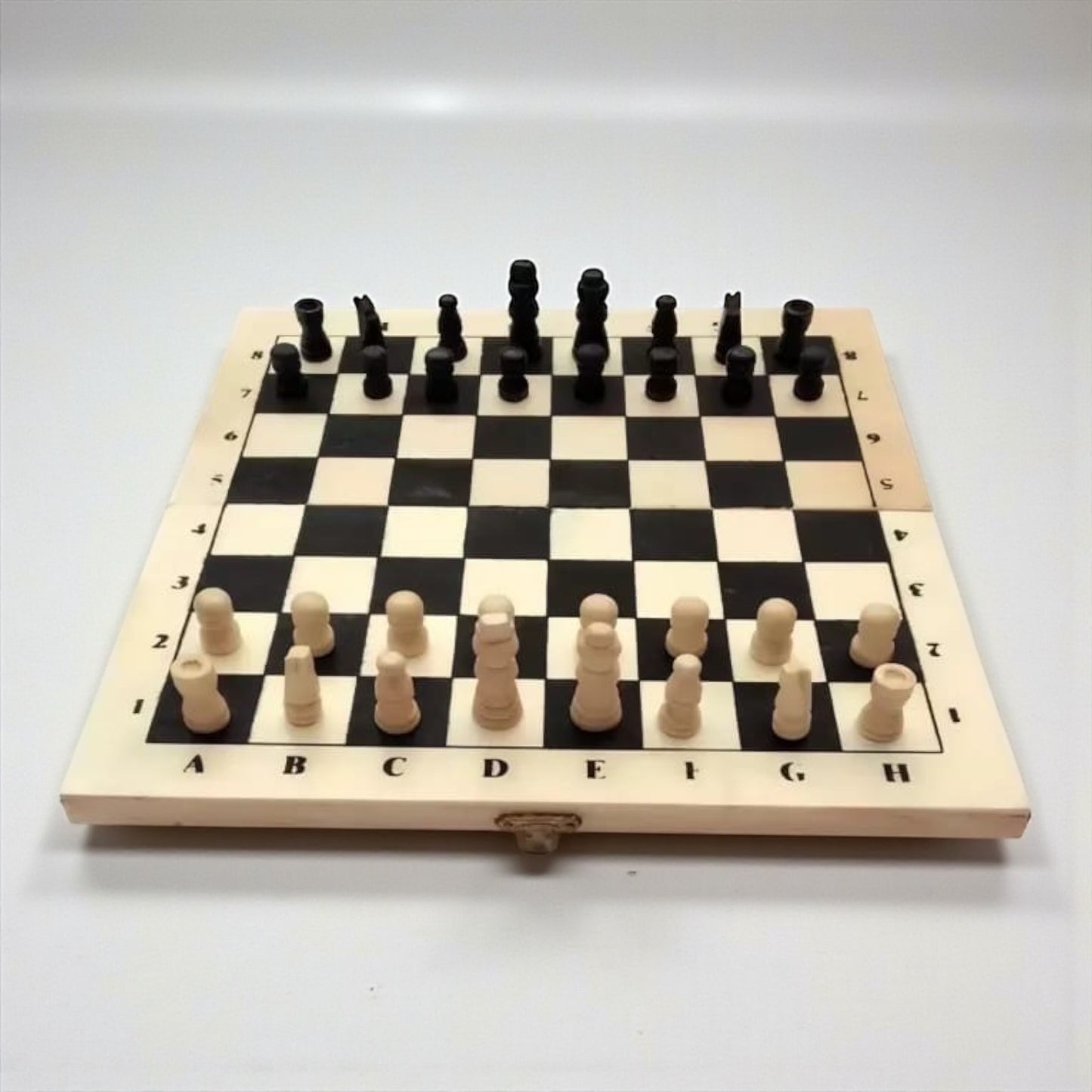 Wooden Chess Board & Checkers Set