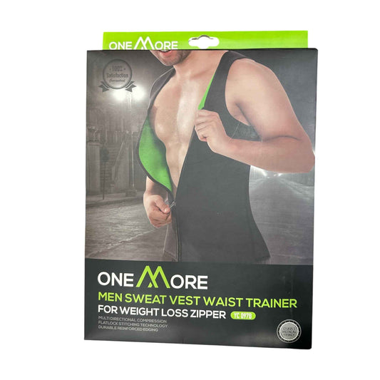 Men’s Sweat Vest Waist Trainer with Zipper | Sauna Compression Weight Loss Vest YC-097B