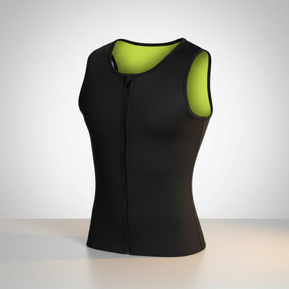 Men’s Sweat Vest Waist Trainer with Zipper | Sauna Compression Weight Loss Vest YC-097B