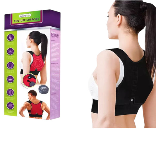 Unisex Magnetic Posture Support Belt – Neoprene Back Brace with Magnetic Strip Inlay for Spinal Alignment & Posture Correction
