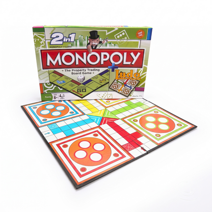 Monopoly+Ludo 2 in 1 Board Game Ali Sports