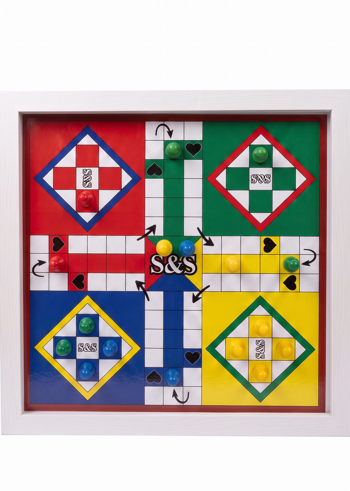 Premium Wooden Ludo Board 2x2 Feet with Ludo Pieces Ali Sports