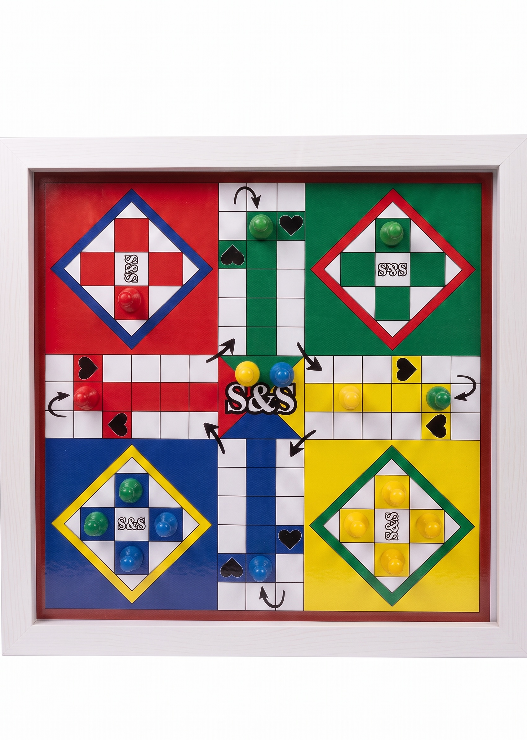 Premium Wooden Ludo Board 2x2 Feet with Ludo Pieces Ali Sports