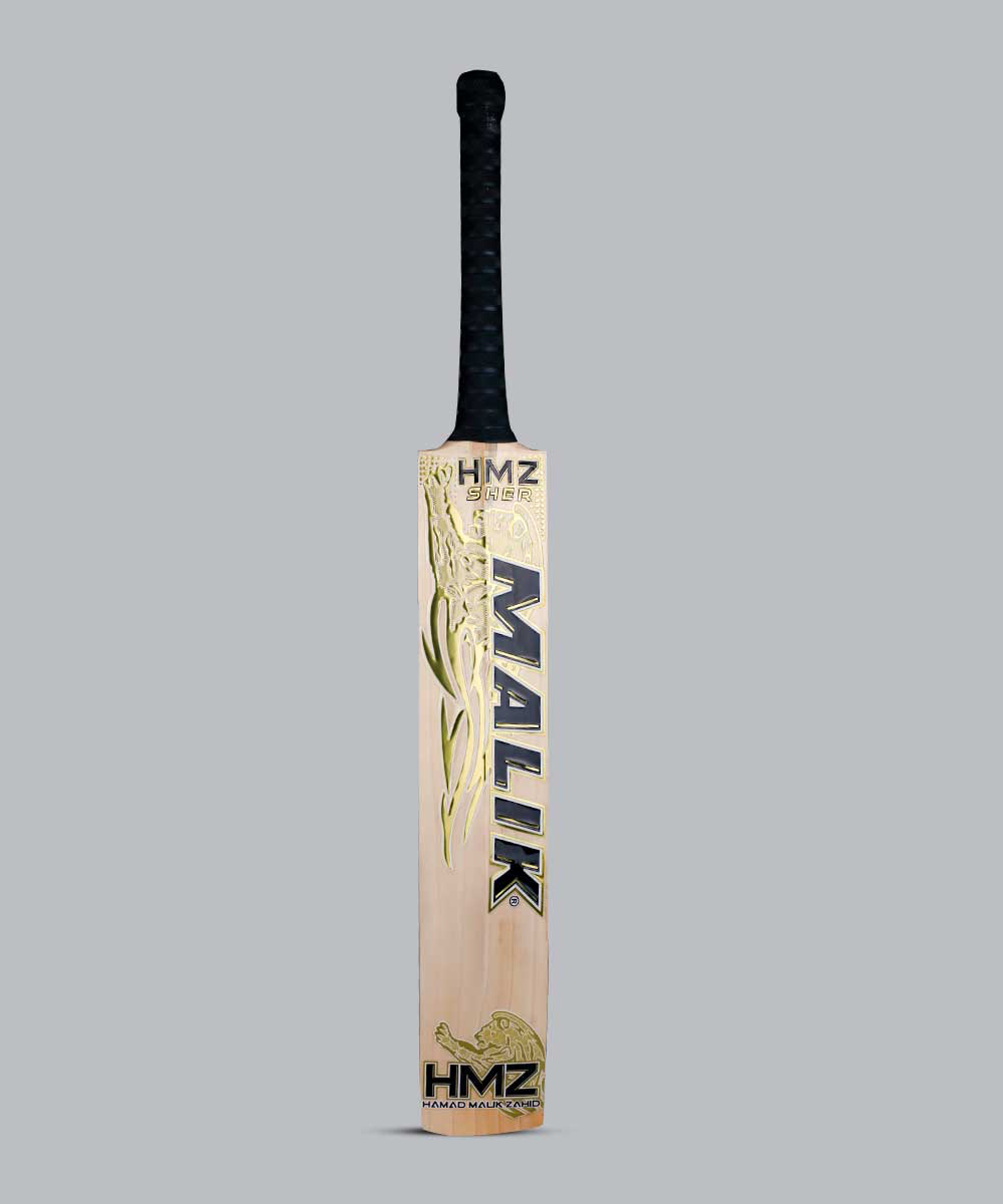 MB Malik HMZ Sher Gold Cricket Bat - Ali Sports